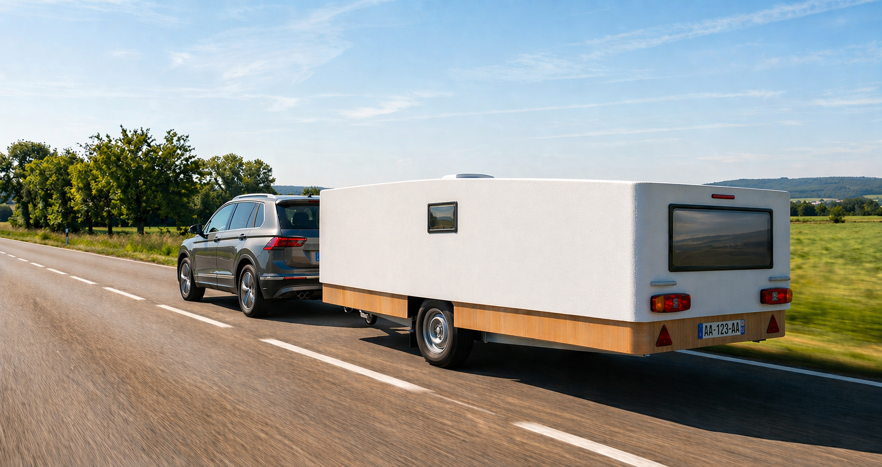 Caravane Plio attelée